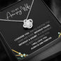 Wife I Will Love You Always & Forever Love Knot Necklace