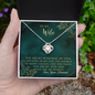 You are My World Love Knot Necklace for Wife