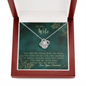 You are My World Love Knot Necklace for Wife