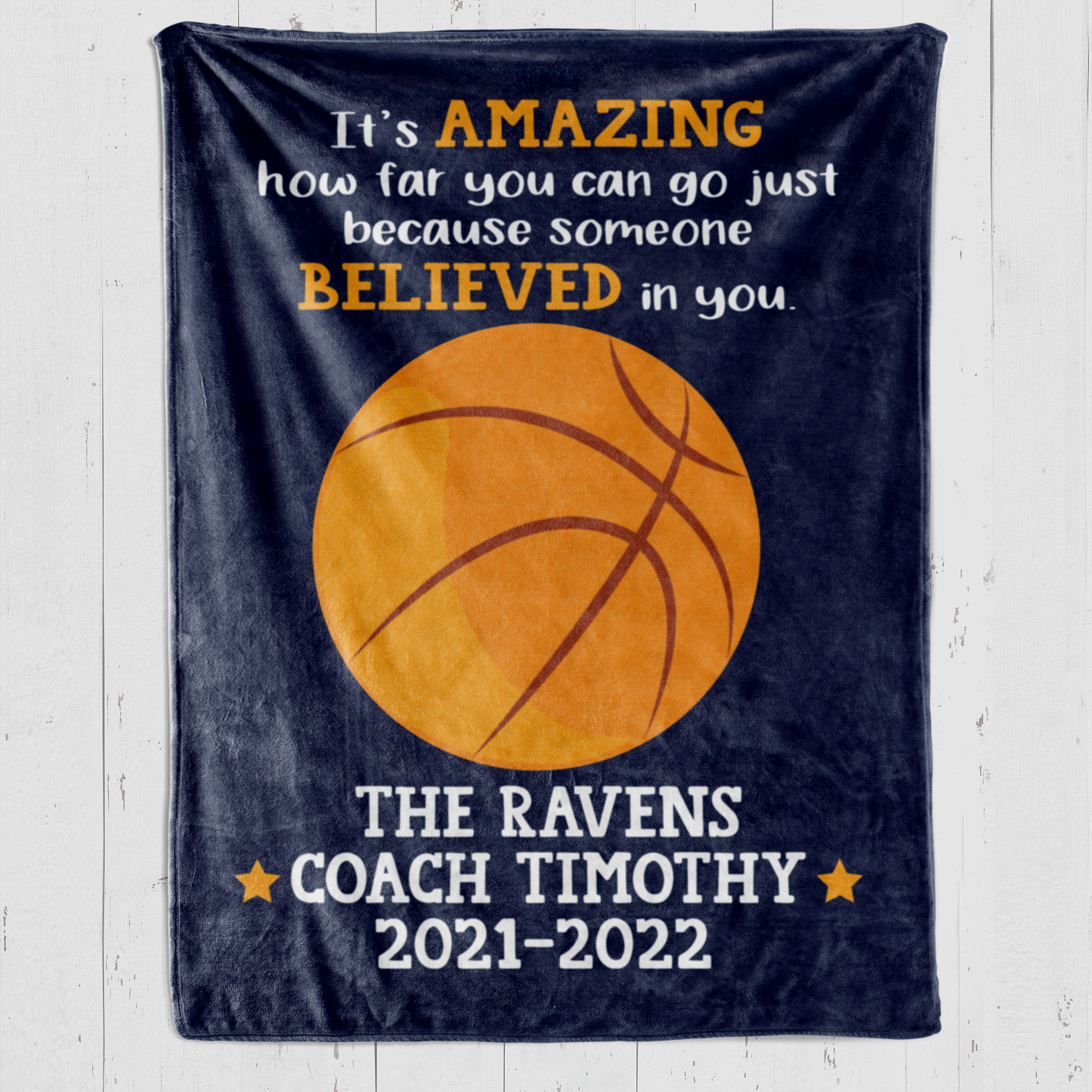 Basketball Coach Icon Blanket