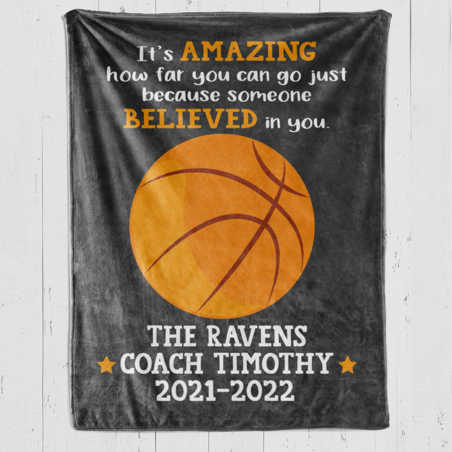 Basketball Coach Icon Blanket