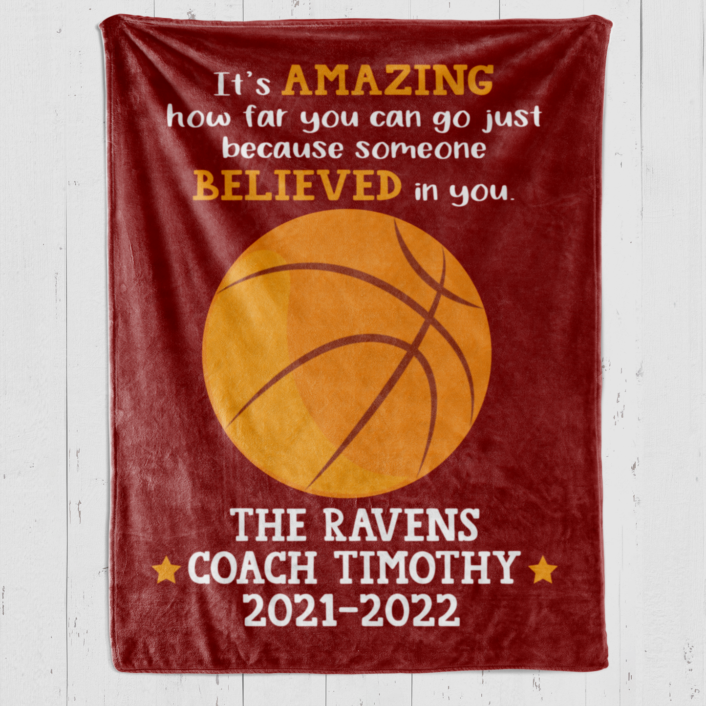 Basketball Coach Icon Blanket