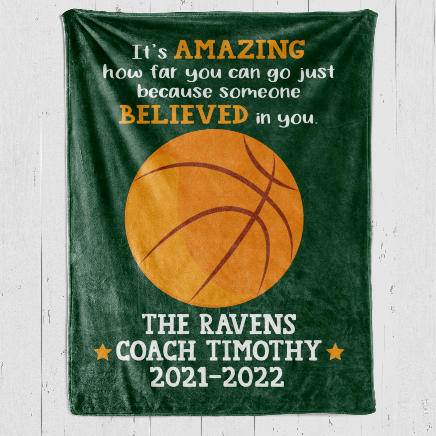 Basketball Coach Icon Blanket