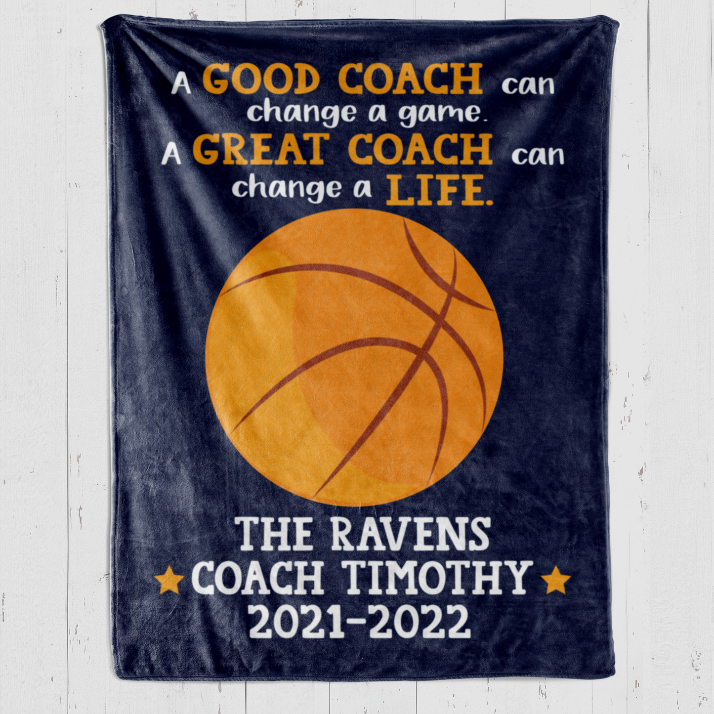 Basketball A Great Coach Blanket