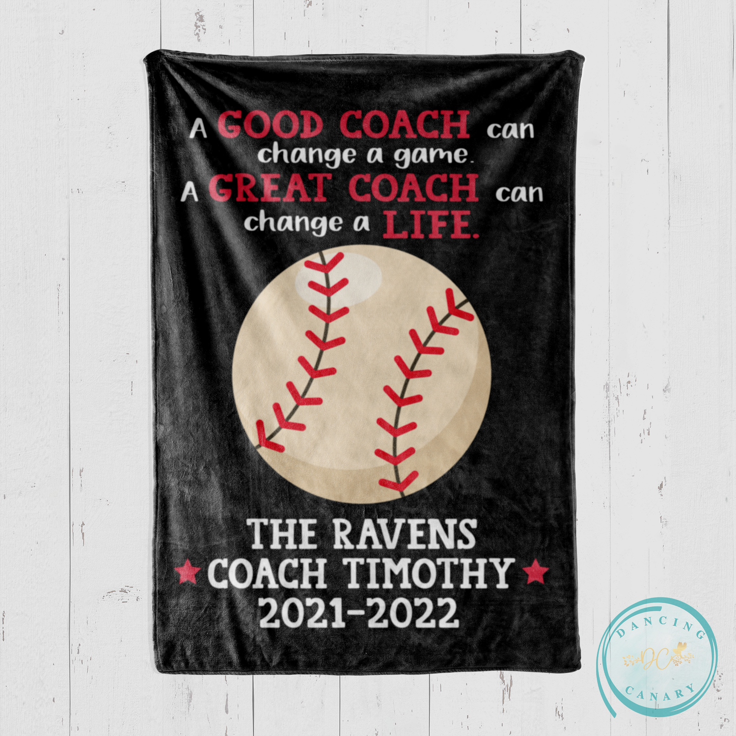 Baseball A Great Coach Blanket