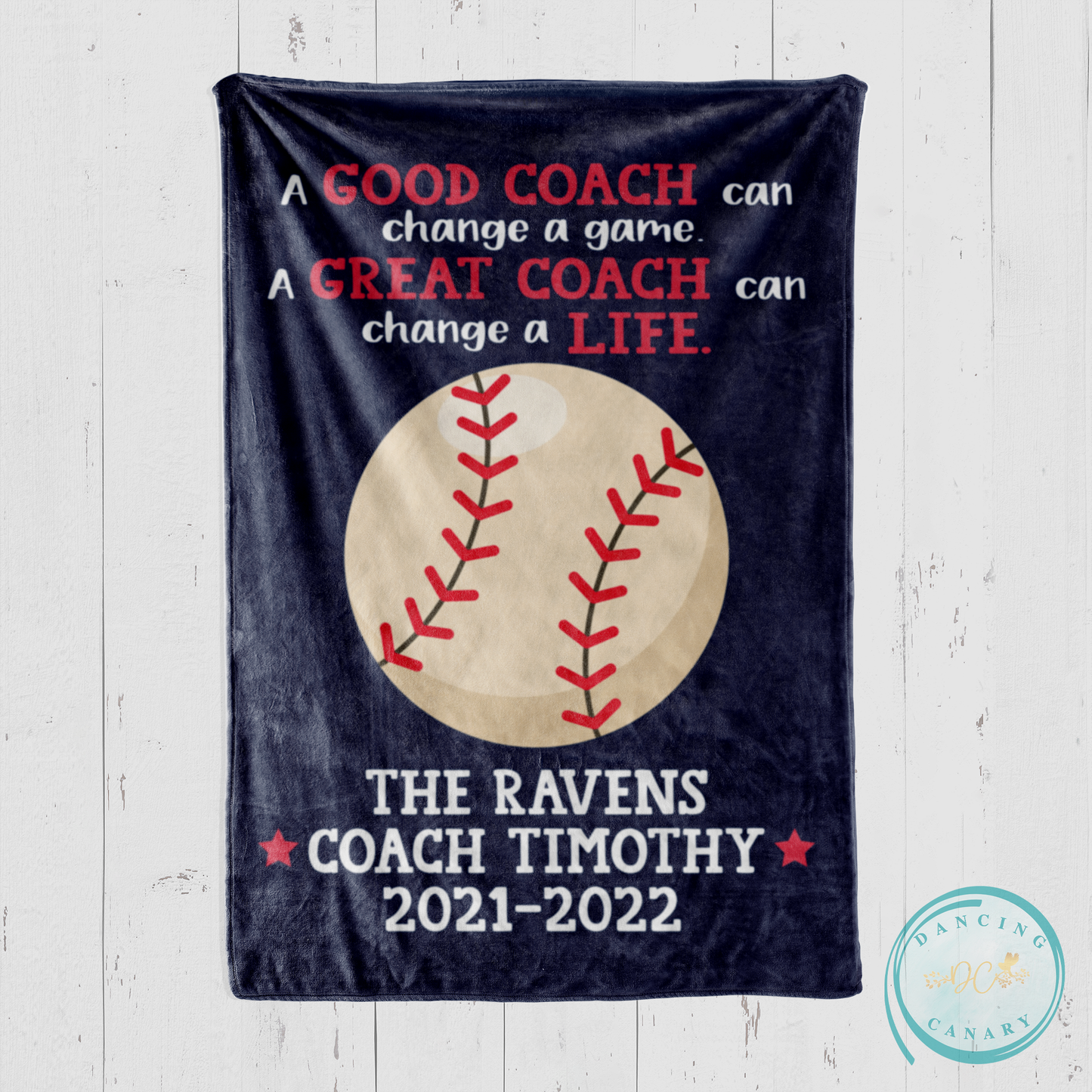 Baseball A Great Coach Blanket