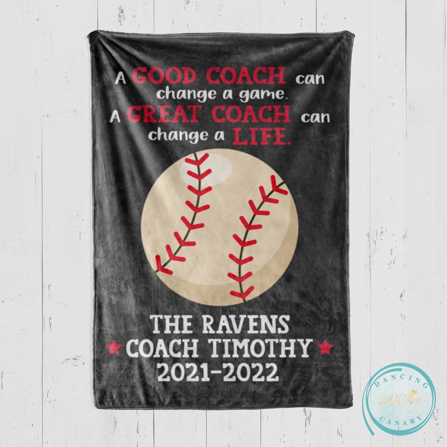 Baseball A Great Coach Blanket