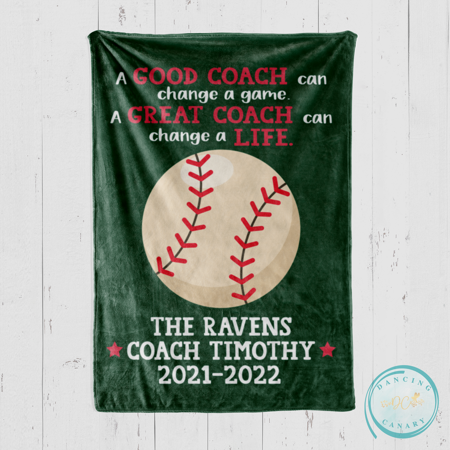 Baseball A Great Coach Blanket
