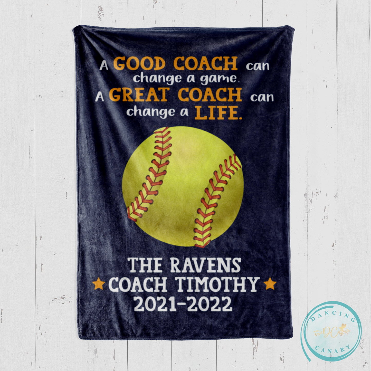 Softball Coach A Great Coach Blanket
