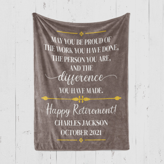 May You be Proud Men Retirement Blanket
