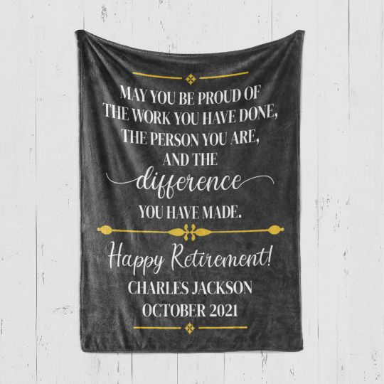 May You be Proud Men Retirement Blanket