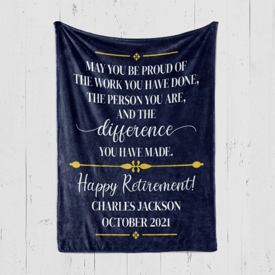 May You be Proud Men Retirement Blanket