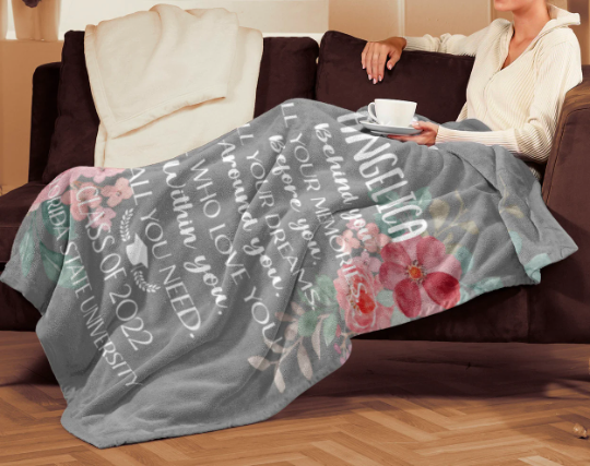 Behind You All Your Memories Graduation Blanket