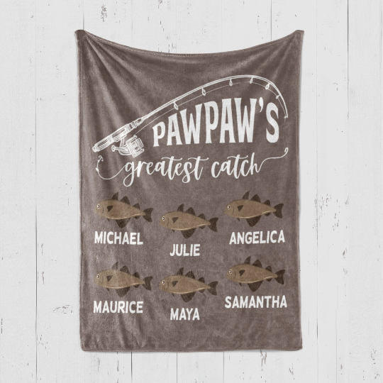 Pawpaw's Greatest Catch Blanket