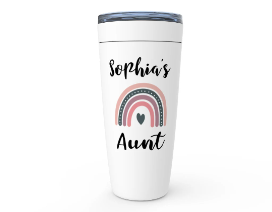 Aunt Rainbow Personalized Tumbler with Niece Nephew Name