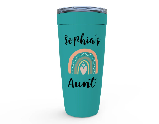 Aunt Rainbow Personalized Tumbler with Niece Nephew Name