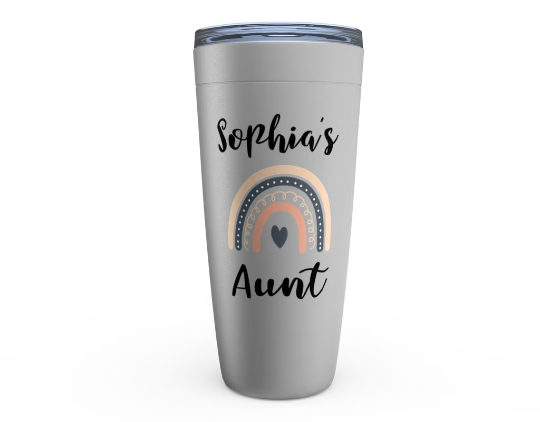 Aunt Rainbow Personalized Tumbler with Niece Nephew Name