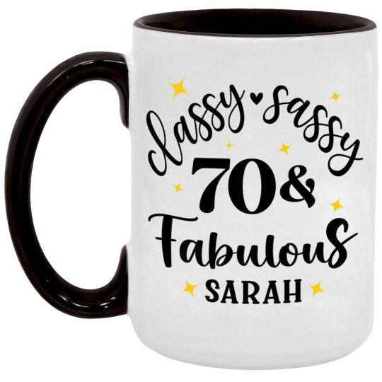 Classy Sassy 70 and Fabulous Birthday Mug