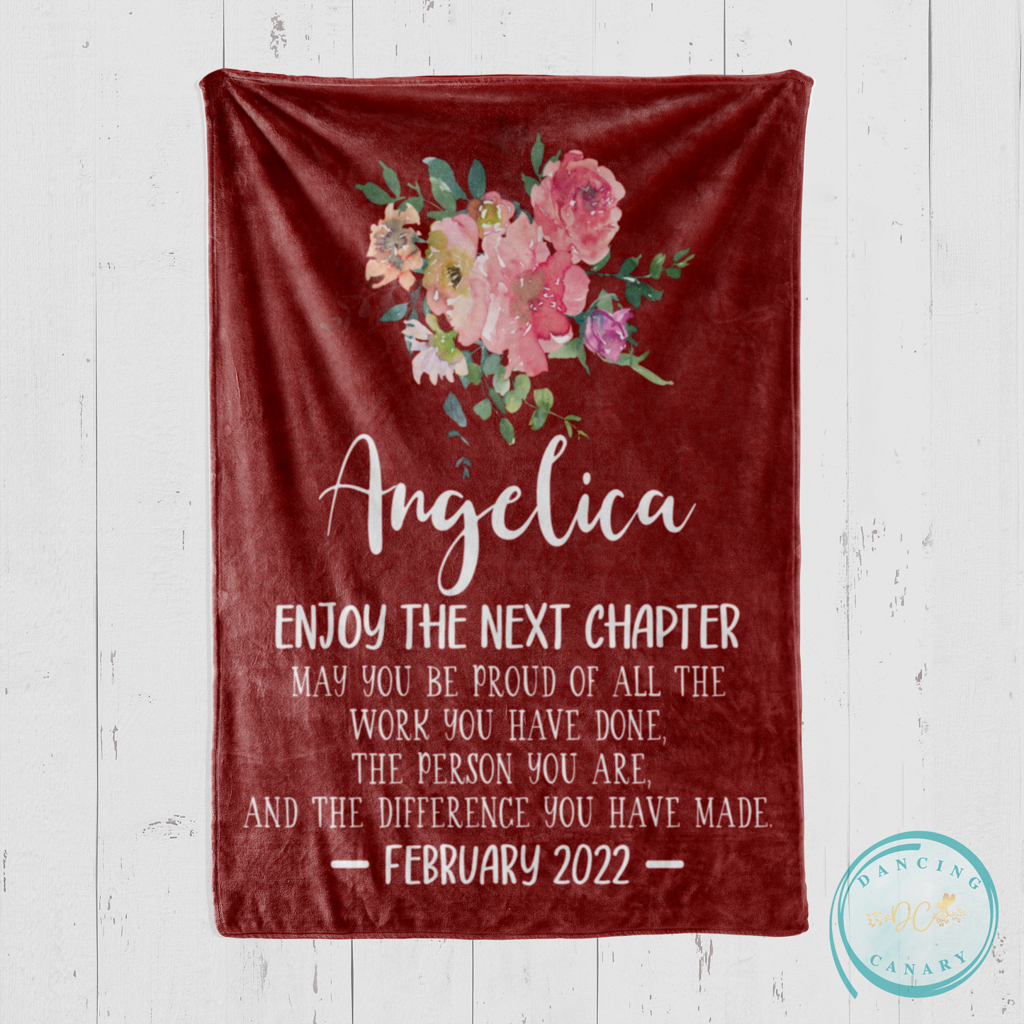 Enjoy the Next Chapter Retirement Blanket