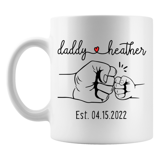 Daddy and Child Fist Bump Mug
