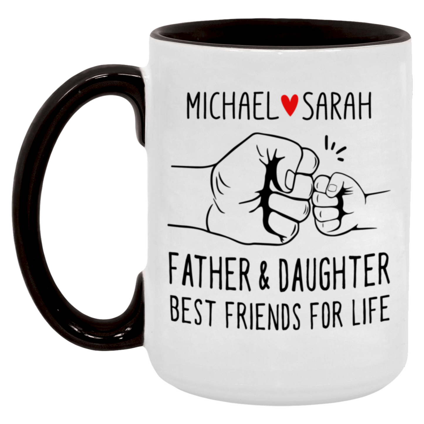 Father and Daughter Best Friends Fist Bump Mug