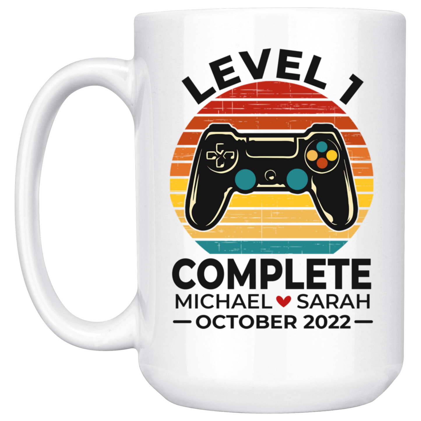 Level 1 Complete Video Game Anniversary Mug