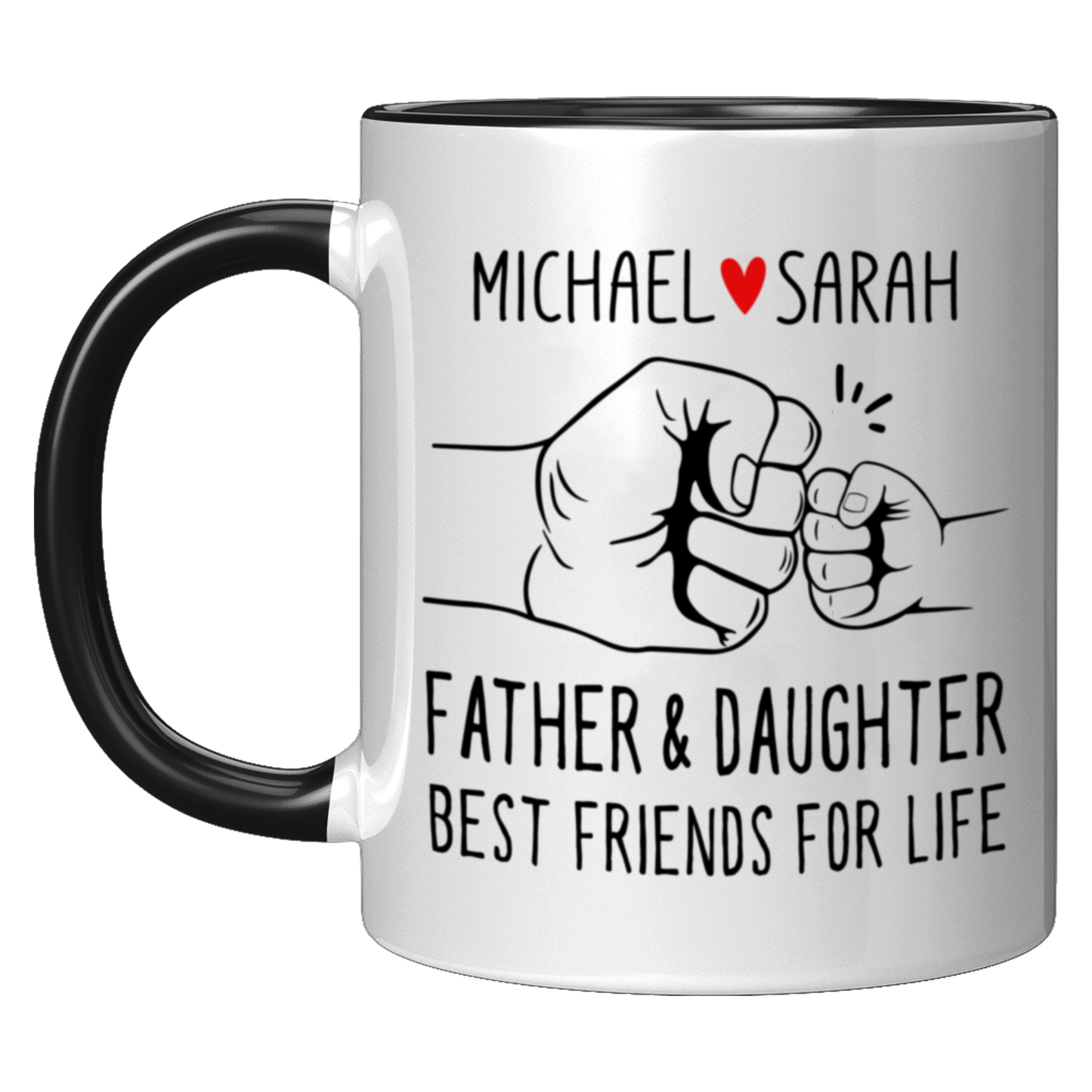 Father and Daughter Best Friends Fist Bump Mug
