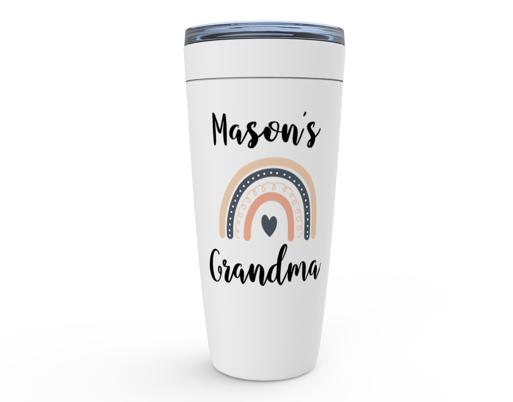 Personalized Grandmother Rainbow Tumbler with Grandchild Name
