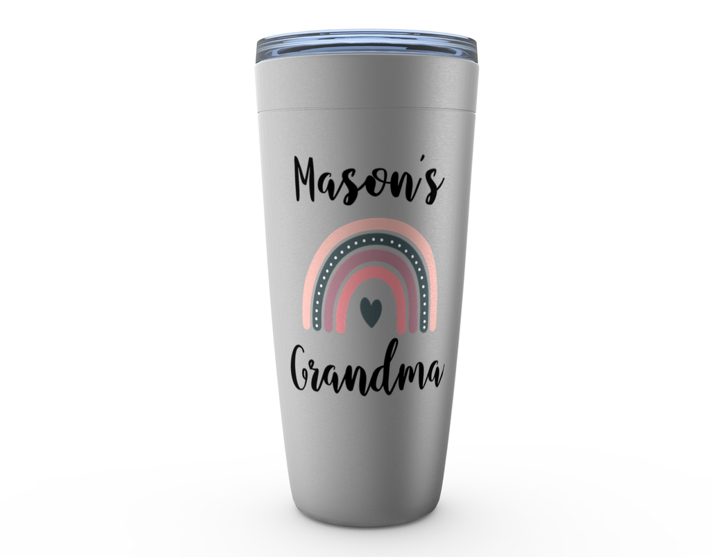 Personalized Grandmother Rainbow Tumbler with Grandchild Name