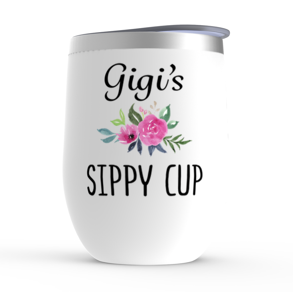 Gigi's Sippy Cup Wine Tumbler, Cute Gigi Gift, Mom Birthday, Christmas, Mother's Day Gift, Funny Mother in Law Wine Cup from Daughter
