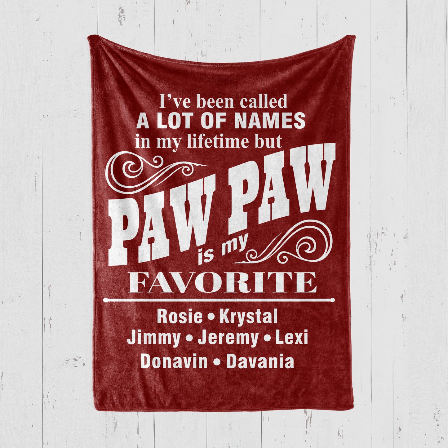 PawPaw is My Favorite Name Blanket