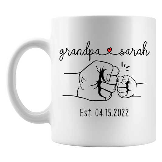 Grandfather and Child Fist Bump Mug