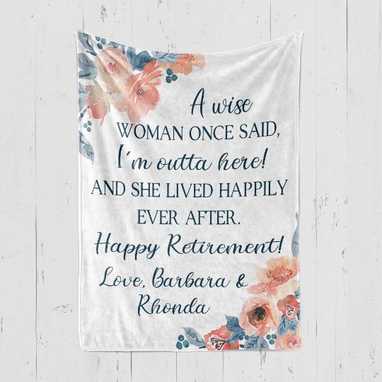 A Wise Woman Retirement Blanket