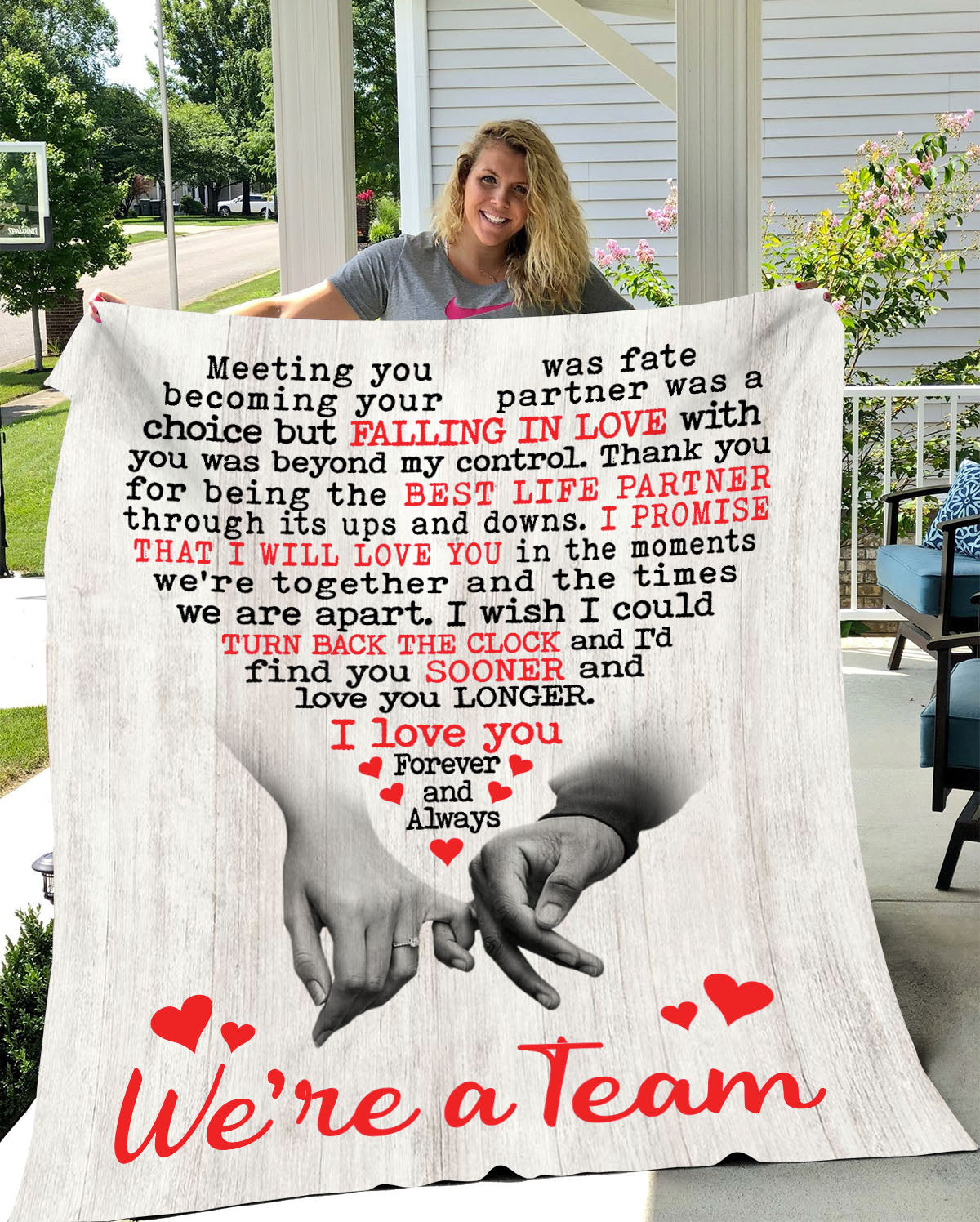 We're a Team Best Life Partner Blanket