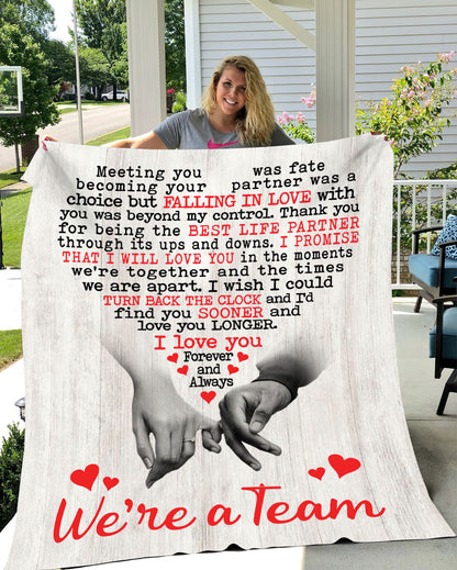 We're a Team Best Life Partner Blanket