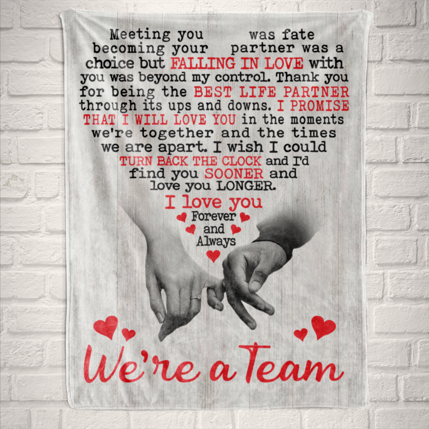 We're a Team Best Life Partner Blanket
