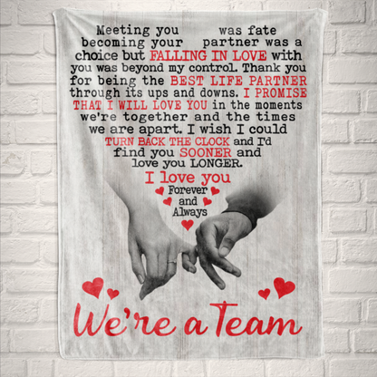 We're a Team Best Life Partner Blanket
