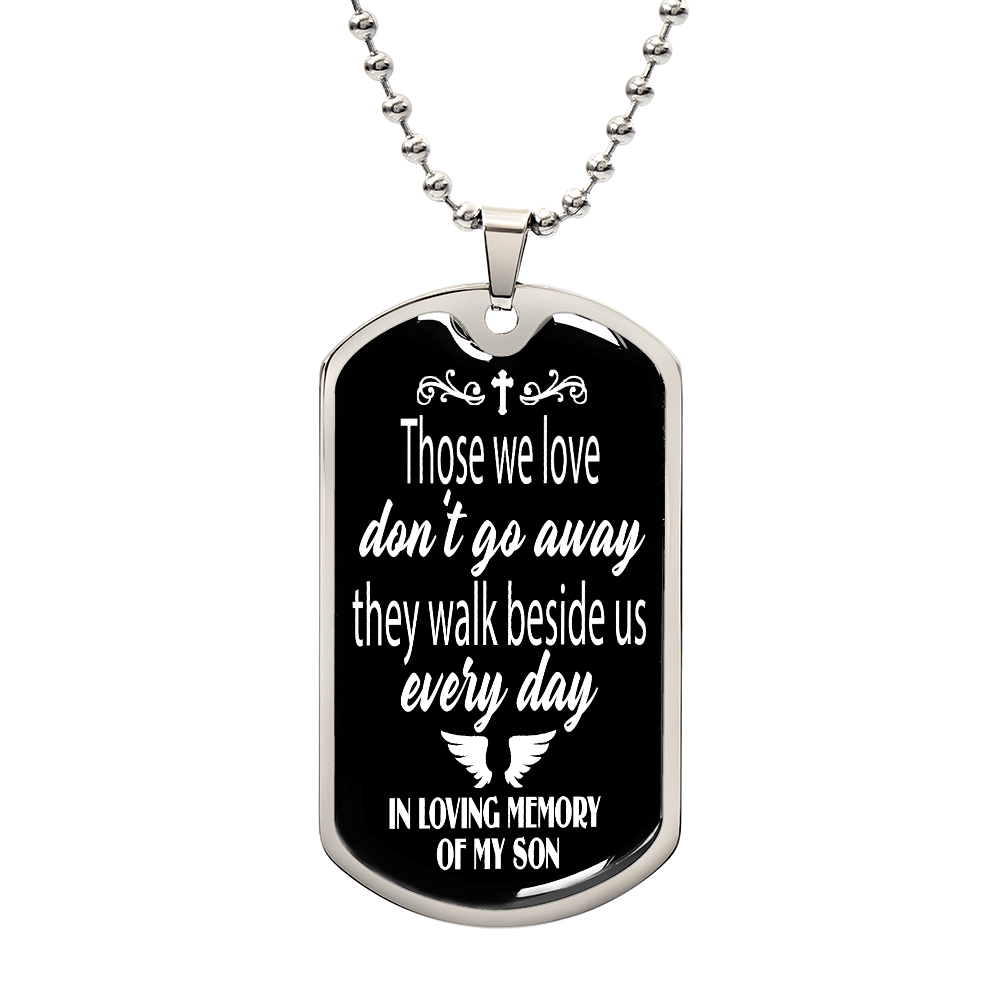 Those We Love Son Loss Dog Tag Necklace