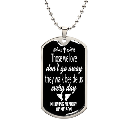 Those We Love Son Loss Dog Tag Necklace