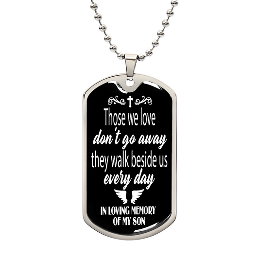 Those We Love Son Loss Dog Tag Necklace