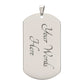 Son Loss Fist Bump Dog Tag Necklace