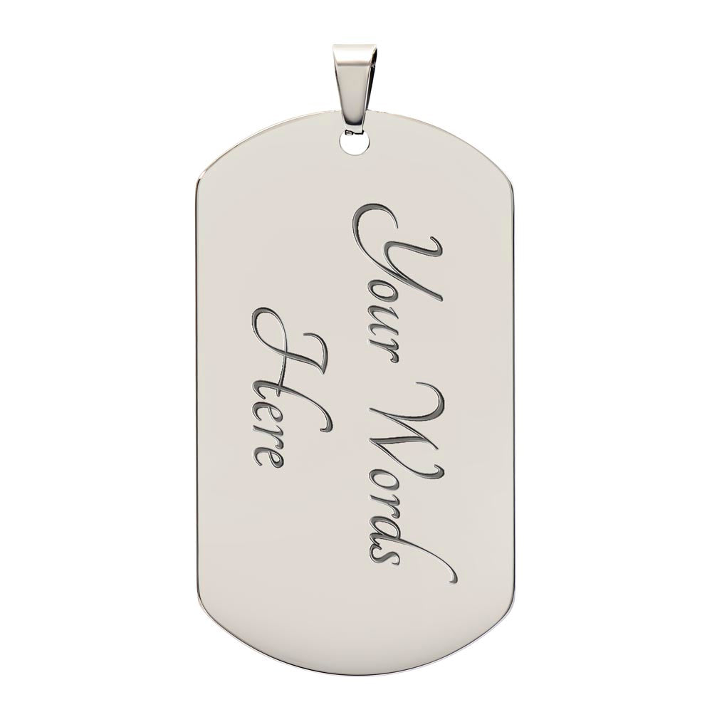 Son Loss Fist Bump Dog Tag Necklace