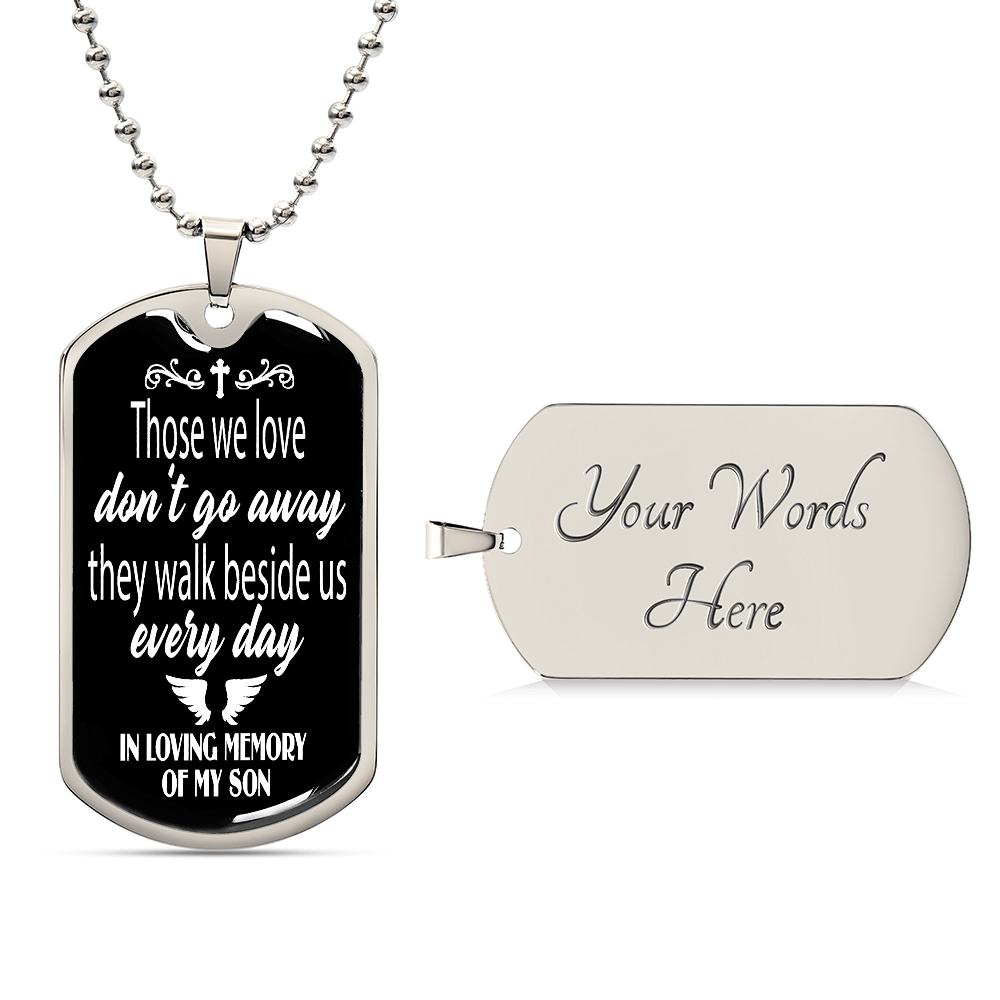 Those We Love Son Loss Dog Tag Necklace