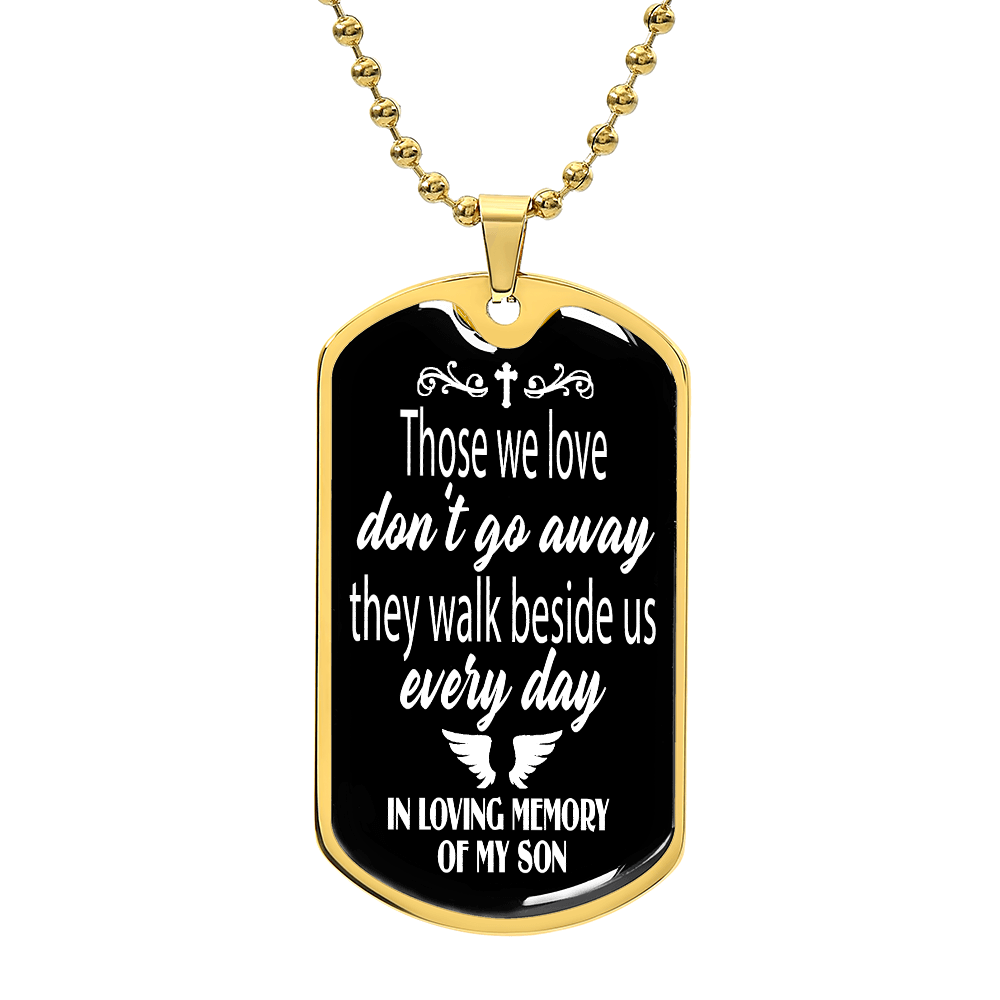 Those We Love Son Loss Dog Tag Necklace