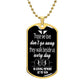 Son Loss Fist Bump Dog Tag Necklace