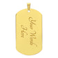 Son Loss Fist Bump Dog Tag Necklace