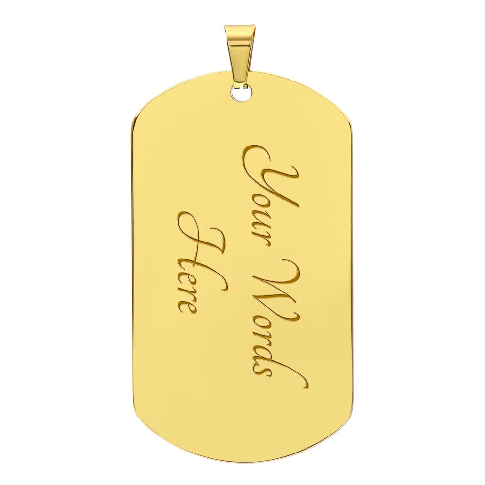 Son Loss Fist Bump Dog Tag Necklace