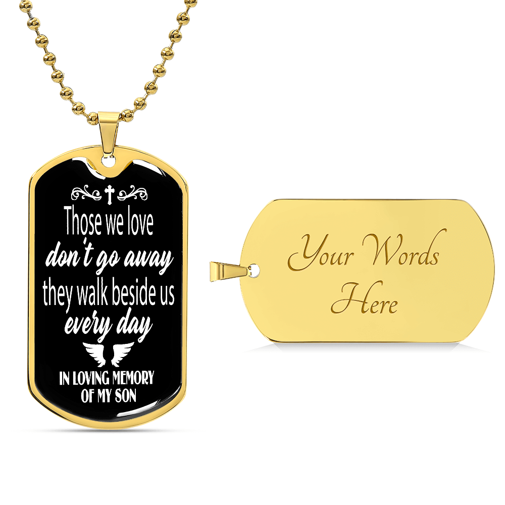 Those We Love Son Loss Dog Tag Necklace
