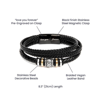 To My Son - I Believe in You From Mom - Men's Bracelet