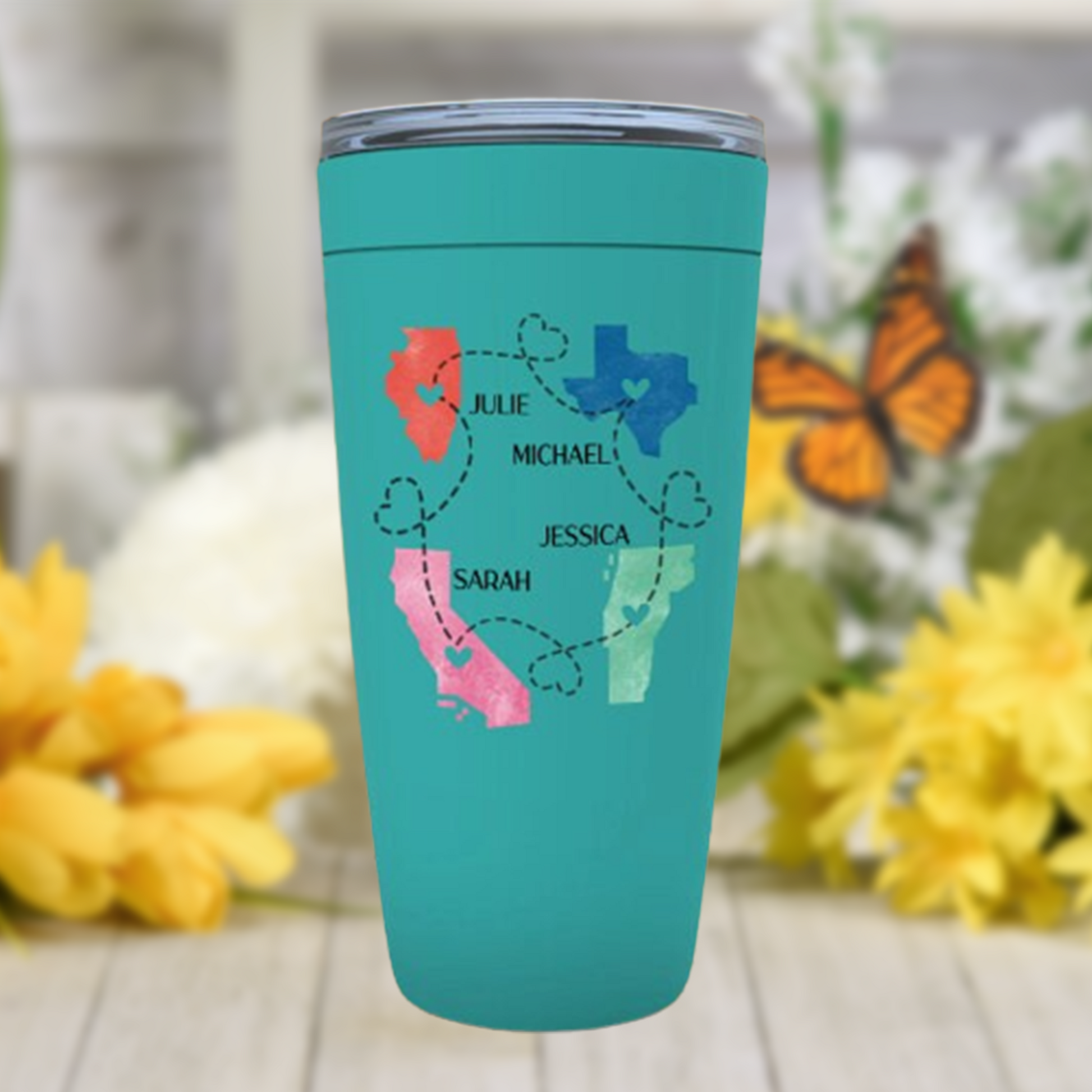 Long Distance Friend Gift, I Wish You Lived Next Door Personalized Tumbler, Moving Away Gift For Sister, Cousin, Mom Missing You Present